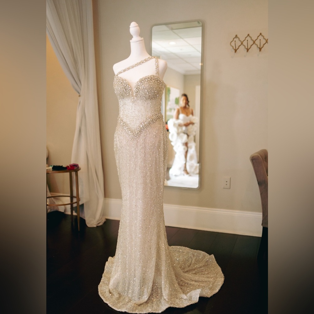 Mimoza Kadriaj Crystal Reception Gown